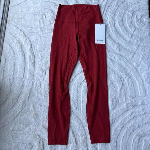 Lululemon Align™ Ribbed HR Pant 25” — Cayenne Red (4) - Picture 2 of 5